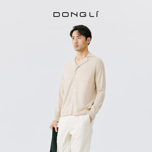 东黎 • 山羊绒男士秋冬精纺针织翻领羊开衫 4893 商品图3