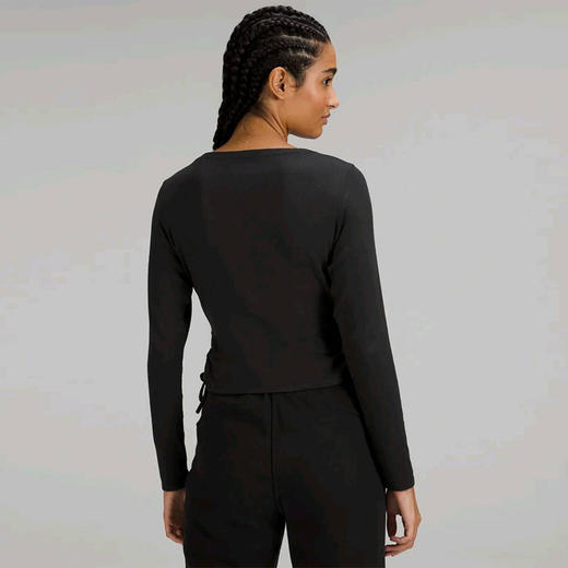 【顺丰包邮】21442 洛诗琳轻奢极简设计感侧腰抽褶女士罗纹开衫193 商品图4