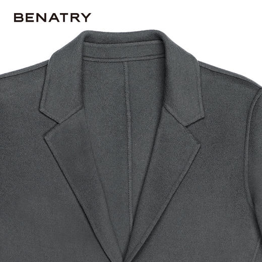 贝纳川经典通勤男士中长款大衣外套120428002 商品图2