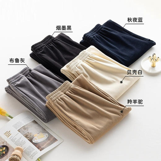 高品质加绒加厚阔腿裤 商品图5
