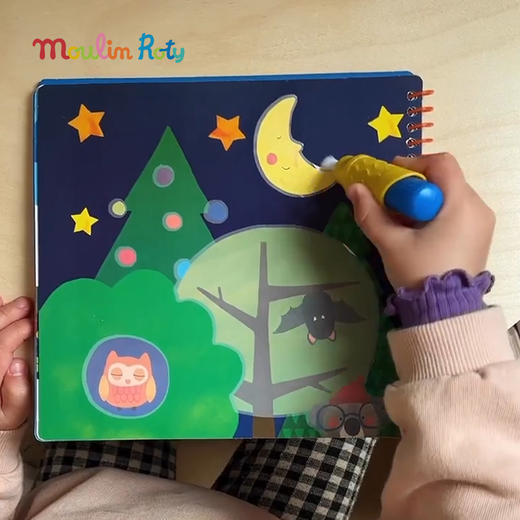 Moulin Roty 缤纷乐主题 水魔力涂色画册 适合三岁以上 涂水显色 可重复上色 法国品牌- 661609 商品图2