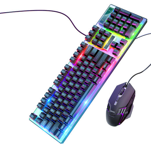 浩酷hoco. 竞技发光键盘(赠鼠标) 66724 黑色(A+)CP1 商品图1