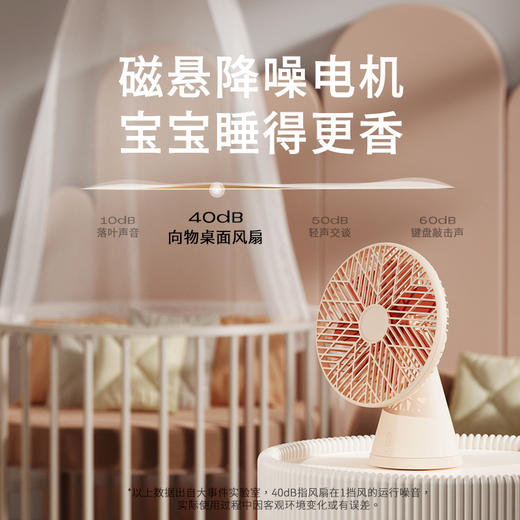向物桌面小型电风扇无线长续航自动摇头版 DSHJ-S-2215 商品图2
