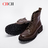 CHCH平衡鞋短靴2024秋冬新品拉链粗跟时尚女靴短靴马丁靴CN2B6271 商品缩略图6