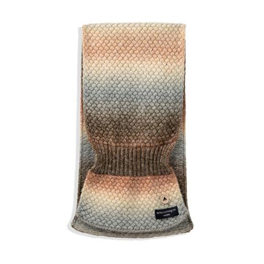 马登渐变保暖针织彩色围脖复古软糯彩色高级感加厚保暖围巾冬季女 商品图4