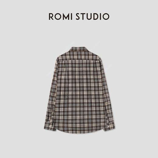 ROMI STUDIO“经典复古”甄选棉磨毛经典格纹宽松衬衣 RW24AS90299 商品图1
