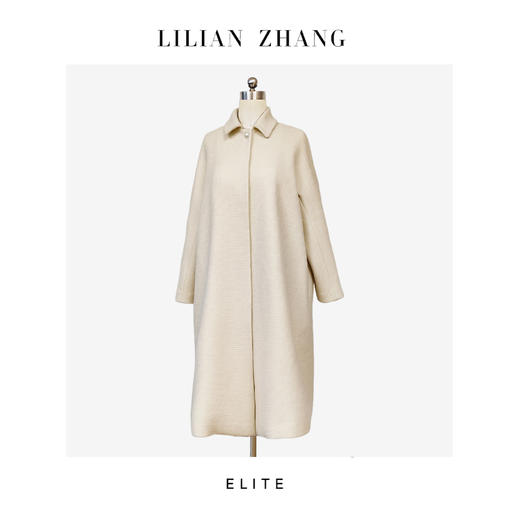E-定制—收藏级—“时尚轮回”—轻奢风——Aline珍珠白中长大衣 2406017 商品图0
