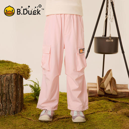 B.Duck小黄鸭儿童春秋新款男女童时髦工装裤休闲宽松105-150 BF3557097 商品图4