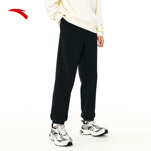 安踏运动裤男裤2024秋冬季新款复古泡芙绒男子针织长裤子152448307 商品图1