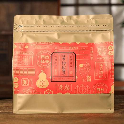 漫颜红枣枸杞白茶125g 商品图0