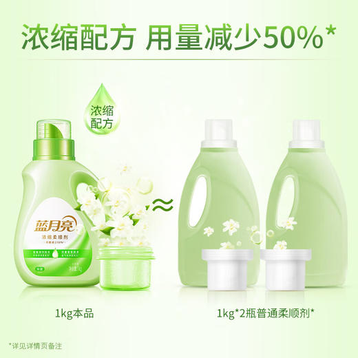 蓝月亮  白茶香浓缩柔顺剂1kg*2 商品图4