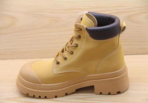 豪行22319102秋女士时尚短靴大黄靴百搭马丁靴 商品图3