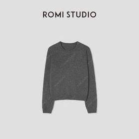 ROMI STUDIO“温暖已至”100%羊毛手工珠链袖软糯套头毛衫 432TS133