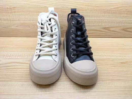 豪行2023秋季新款23317165真皮舒适厚底加肥高帮单鞋女休闲鞋 商品图4