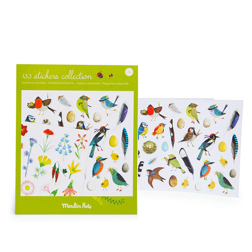 Moulin Roty 花朵女孩主题 涂色绘本&贴纸 适合3岁以上 艺术启蒙 放飞想象力 法国品牌-710185 商品图13