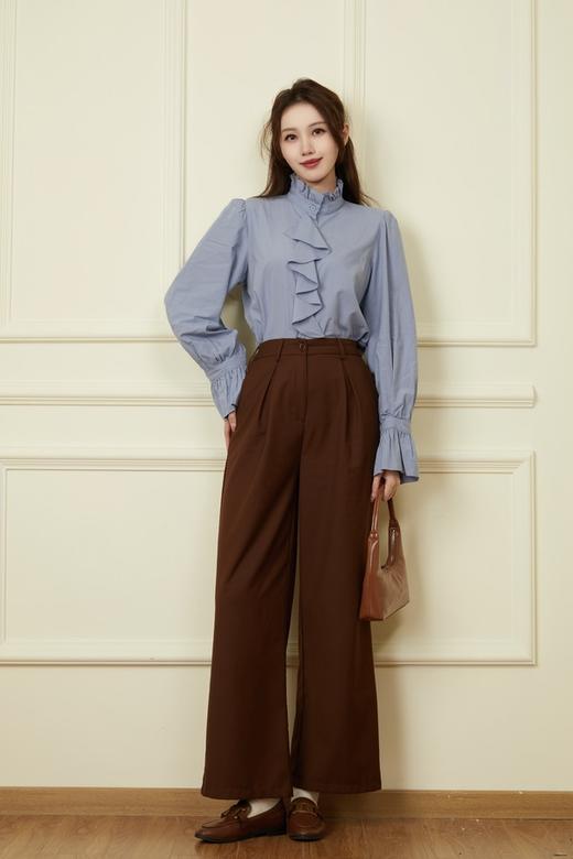 Le Malene 蓝色宫廷风花边领衬衣 19302 商品图12