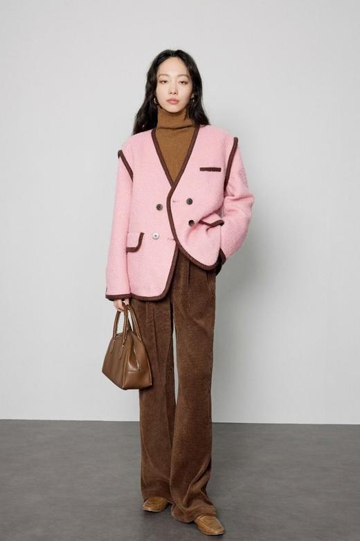 amadella 小香风粉色羊毛加厚外套 19294 商品图2