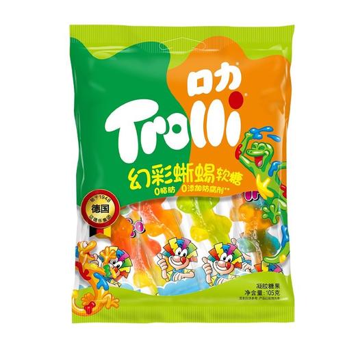 口力Trolli 幻彩蜥蜴弹力软糖凝胶糖果 105g/袋 商品图0