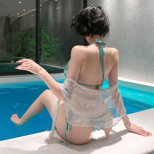 霏慕 浮梦汤泉亮闪三点式套装7905 情趣内衣 透视诱惑夫妻刺激 高档性感睡衣黑丝丝袜性感诱惑女角色扮演用品 商品图8