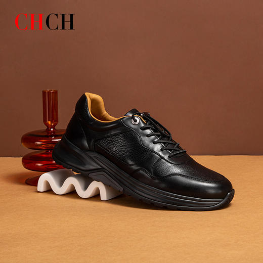 CHCH平衡鞋牛皮束带休闲经典时尚休闲鞋商务男鞋CO2A2081 商品图3