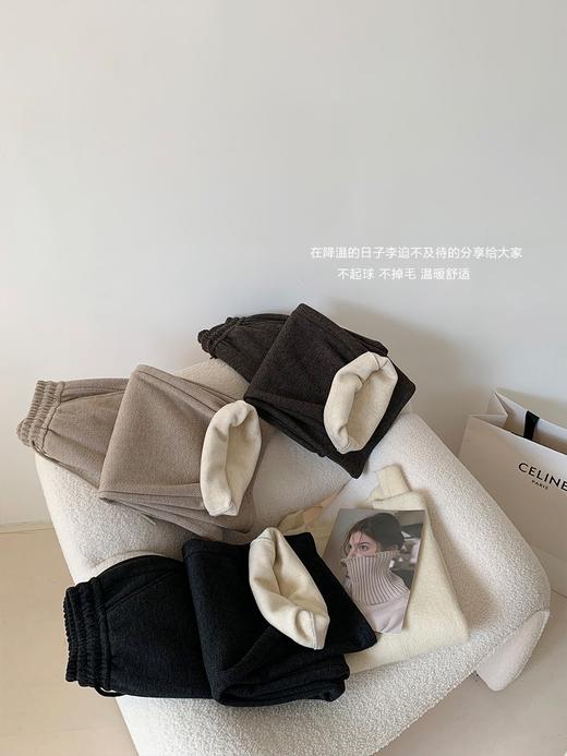 老米群专享秒杀！无退换🎈🎈🎈5分钟内支付有效。 浪漫入冬，暖汤神裤！绵羊毛+桑蚕丝《加厚！慵懒温暖阔腿微拖地裤》文艺，复古，炒鸡有范儿的温暖穿搭~K241107A  蛐 商品图2