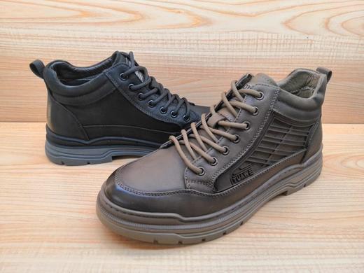 豪行时尚男鞋12362001牛皮经典潮流板鞋高帮单鞋 商品图1