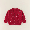 【温暖爱心提花毛衣，喜庆配色，软糯保暖】儿童冬季毛衣女童 红色宝宝韩版 男童毛线衣a类 开衫上衣秋冬套头衫-QQ 商品缩略图7