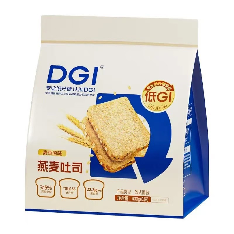 DGI低GI燕麦吐司面包粗粮早餐0色素0香精饱腹代餐