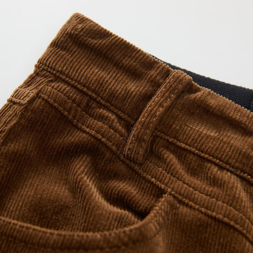 谜底灯芯绒喇叭裤女2024冬新品复古风高腰百搭修身长裤244MK1554 商品图3