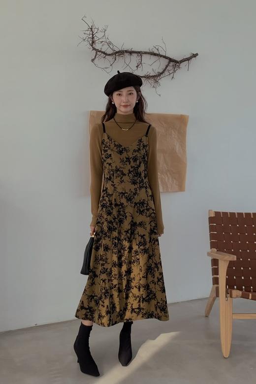 ANSUABEL 艺术花朵吊带连衣裙 19305 商品图0