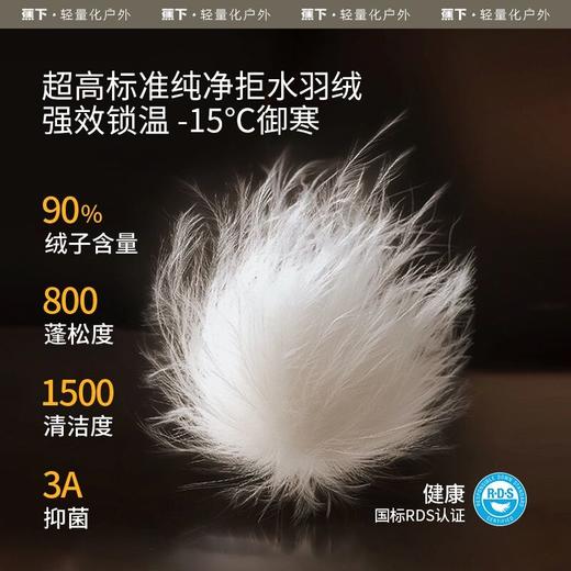 蕉下24新款拒水羽绒滑雪服防风防寒运动HD87824外套GF(货号:HD87824) 商品图1