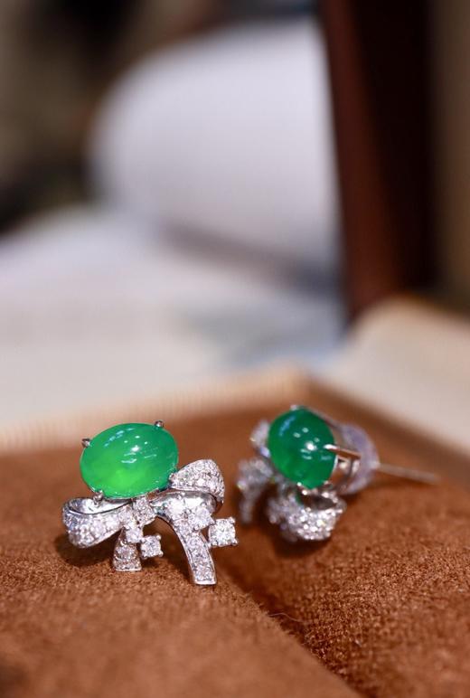 18K祖母绿耳钉 1.90ct 商品图2