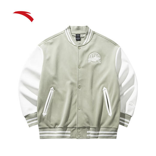安踏【王一博同款】棒球服新款秋冬复古潮流保暖外套上衣152448702N 商品图4
