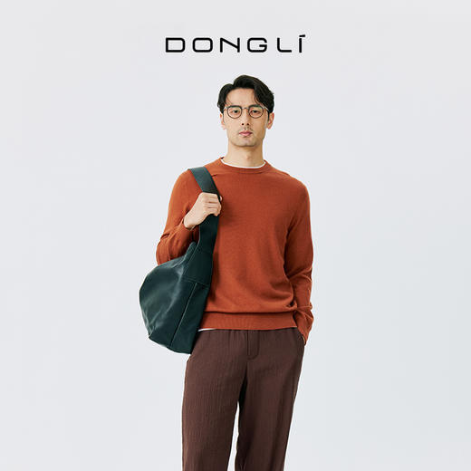 东黎 • 小山羊绒男士秋冬圆领基础款打底百搭套衫 4870 商品图0