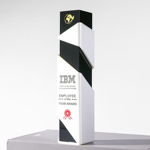 3D打印黑水晶奖杯年会纪念员工奖励 商品图1