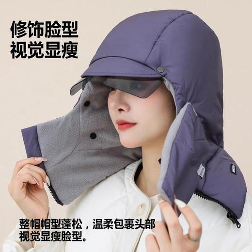 【一件顶三件！户外多功能帽子】女冬季加厚防风面罩保暖神器骑行电动车防寒套头棉帽雷锋帽男。ry 商品图3