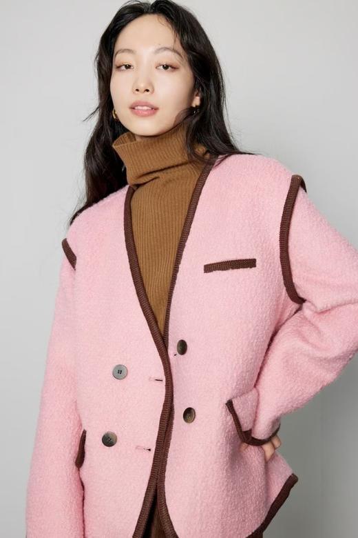 amadella 小香风粉色羊毛加厚外套 19294 商品图1