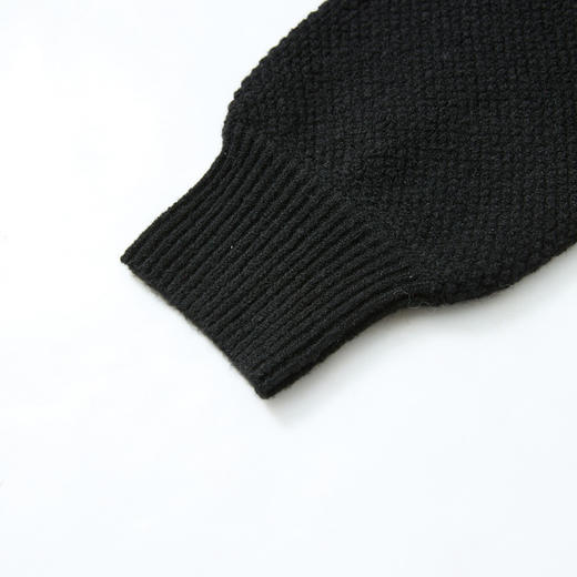 慵懒风气质高级感圆领针织衫女秋冬设计感纽扣保暖外套V4343577 商品图5