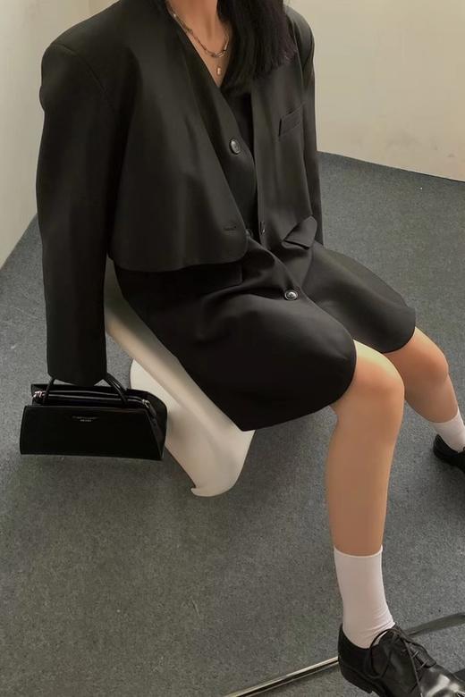 ANSUABEL 宽松款西装马甲两件套装 14527 商品图3