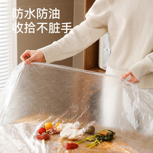 「10张装！数款尺寸」束口一次性桌布 居家日用加厚台布野餐桌布一次性免洗透明防水防油餐饮用具厨房用品 商品图2