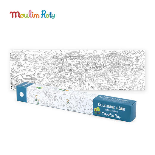 Moulin Roty 花园主题 巨幅涂鸦画卷 适合年龄3岁+ 色彩色感发挥 怎么涂都好看 法国品牌 712607 商品图6