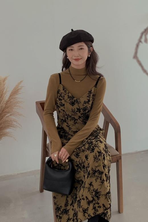 ANSUABEL 艺术花朵吊带连衣裙 19305 商品图2