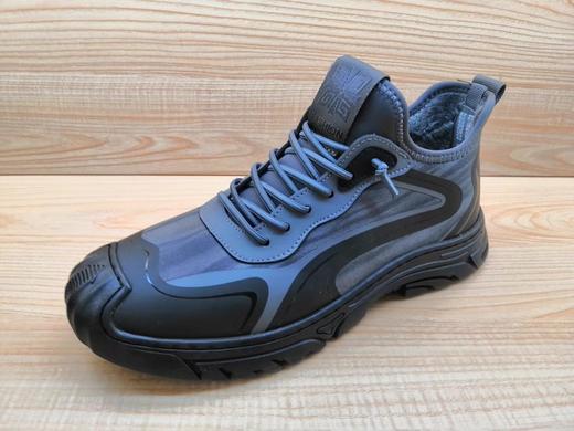 冬季新款豪行舒适运动休闲男鞋12462801时尚平底保暖加绒棉鞋 商品图1