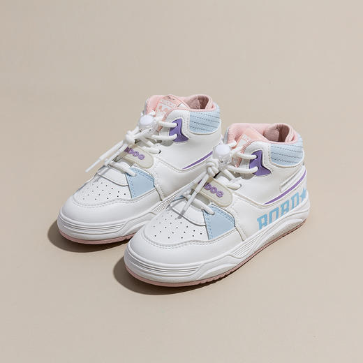 ✨【巴布豆童鞋秋冬高帮板鞋】🌸 ✅自然干爽不臭脚，🌿色彩缤纷，👏版型舒适又百搭， ✅上脚触感轻便柔软，🌻童真洋溢，时尚潮流 商品图0