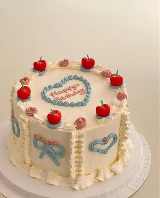 【优品系列】---ins风【爱心樱桃蜡烛】送女友、闺蜜生日蛋糕 商品图0