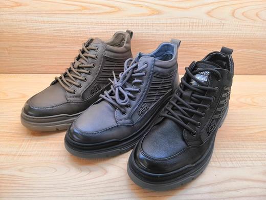 豪行时尚男鞋12362001牛皮经典潮流板鞋高帮单鞋 商品图3