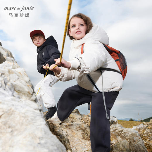 马克珍妮男童潮酷三防保暖羽绒服儿童羽绒服2024年冬装新款241590 商品图1