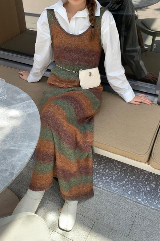 ANSUABEL ins风渐变针织背心连衣裙 19285 商品图0