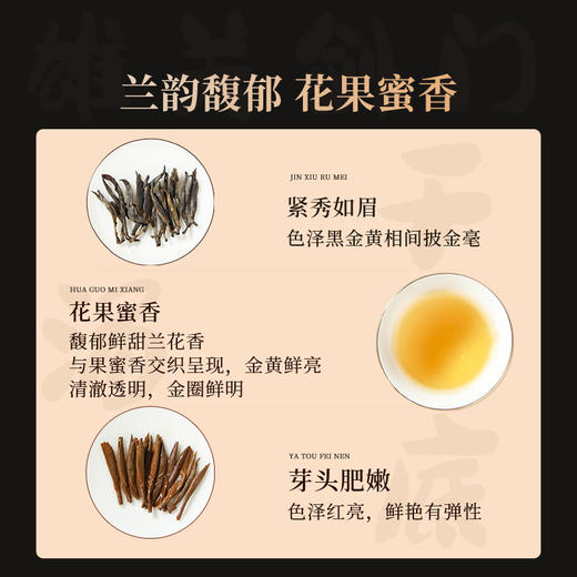 正山堂骏眉中国 四川剑门1985特级 广元红茶单芽茶叶罐装正宗兰花香50g/100g 商品图3