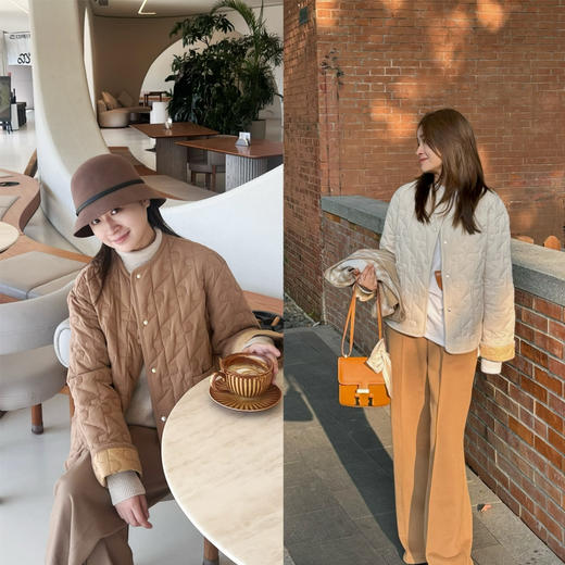 25特价 2411216    衔线拼图 羽绒服 鹅绒 “老钱”气质风 商品图3